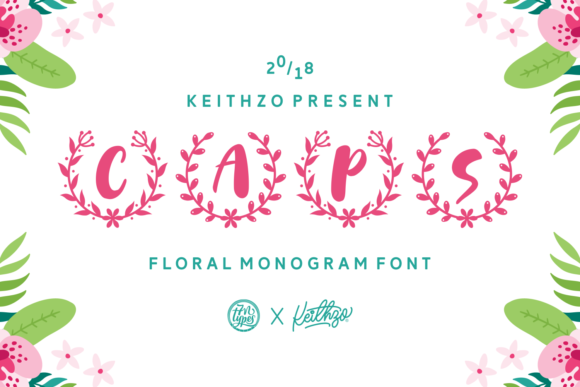 Enhance Your Web Design with Caps, the Floral Monogram Font